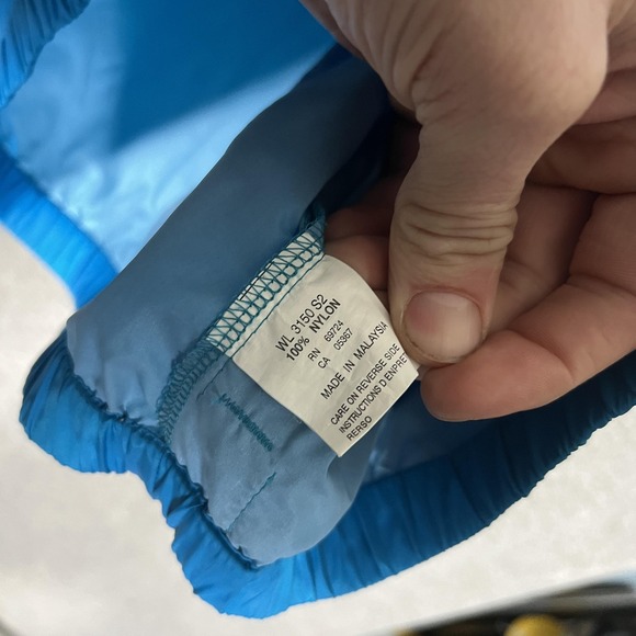 Vintage Columbia Jacket Womens Medium Blue Hooded Windbreaker Radial Sleeve 90s - Picture 7 of 9